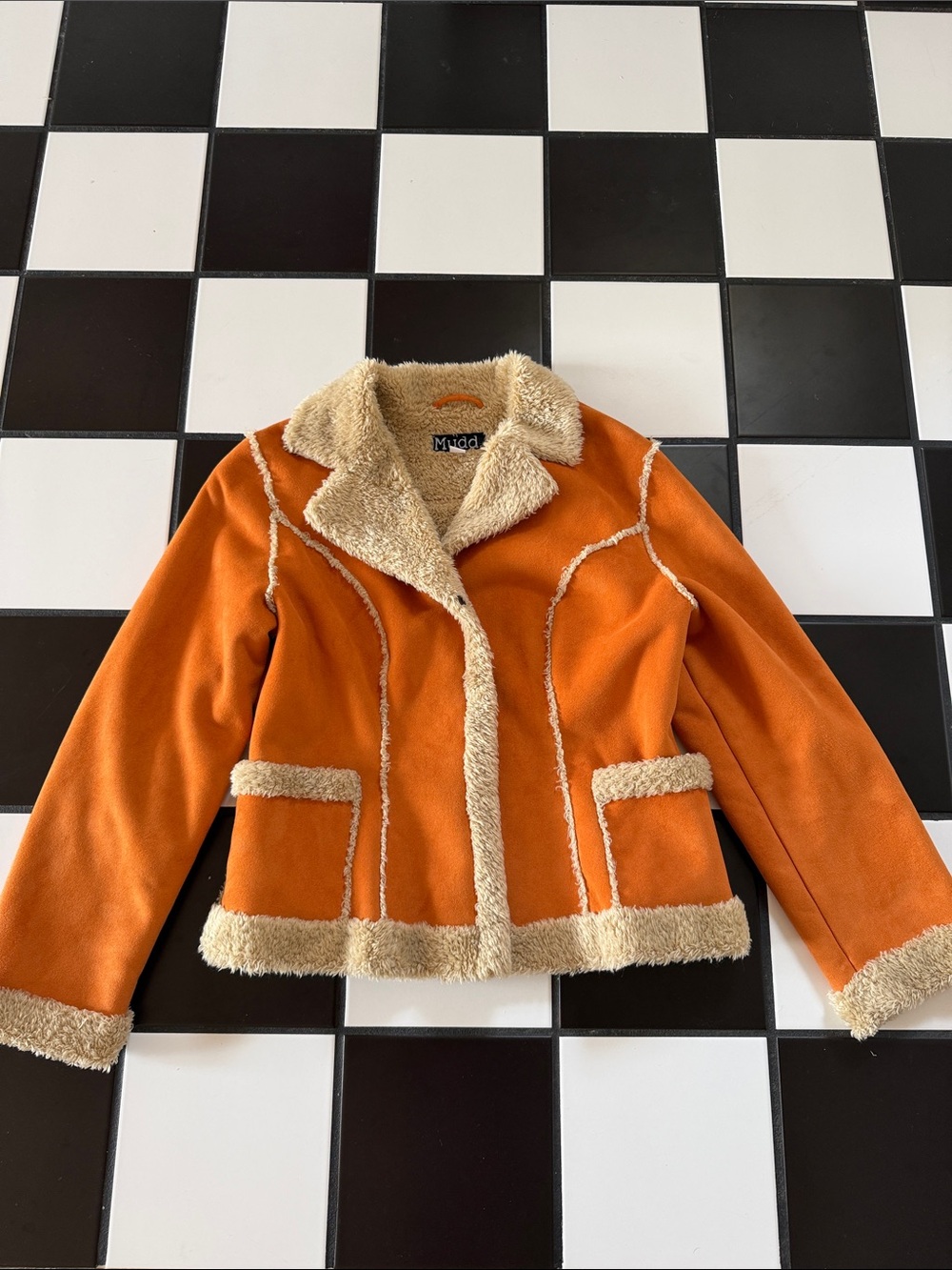 Y2K Mudd Orange suede jacket